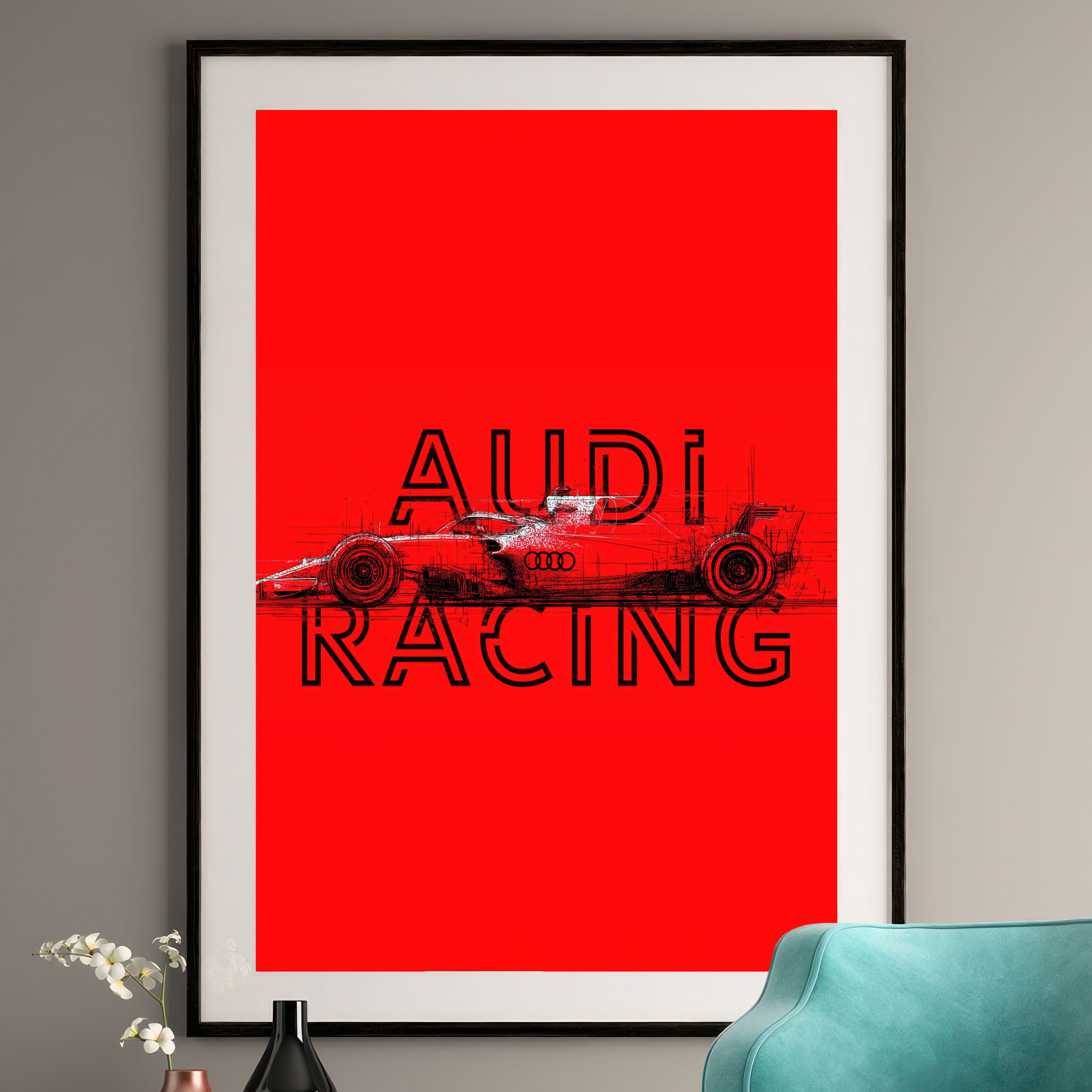 Audi Racing Art Print - Motorsport Formula One Car Poster