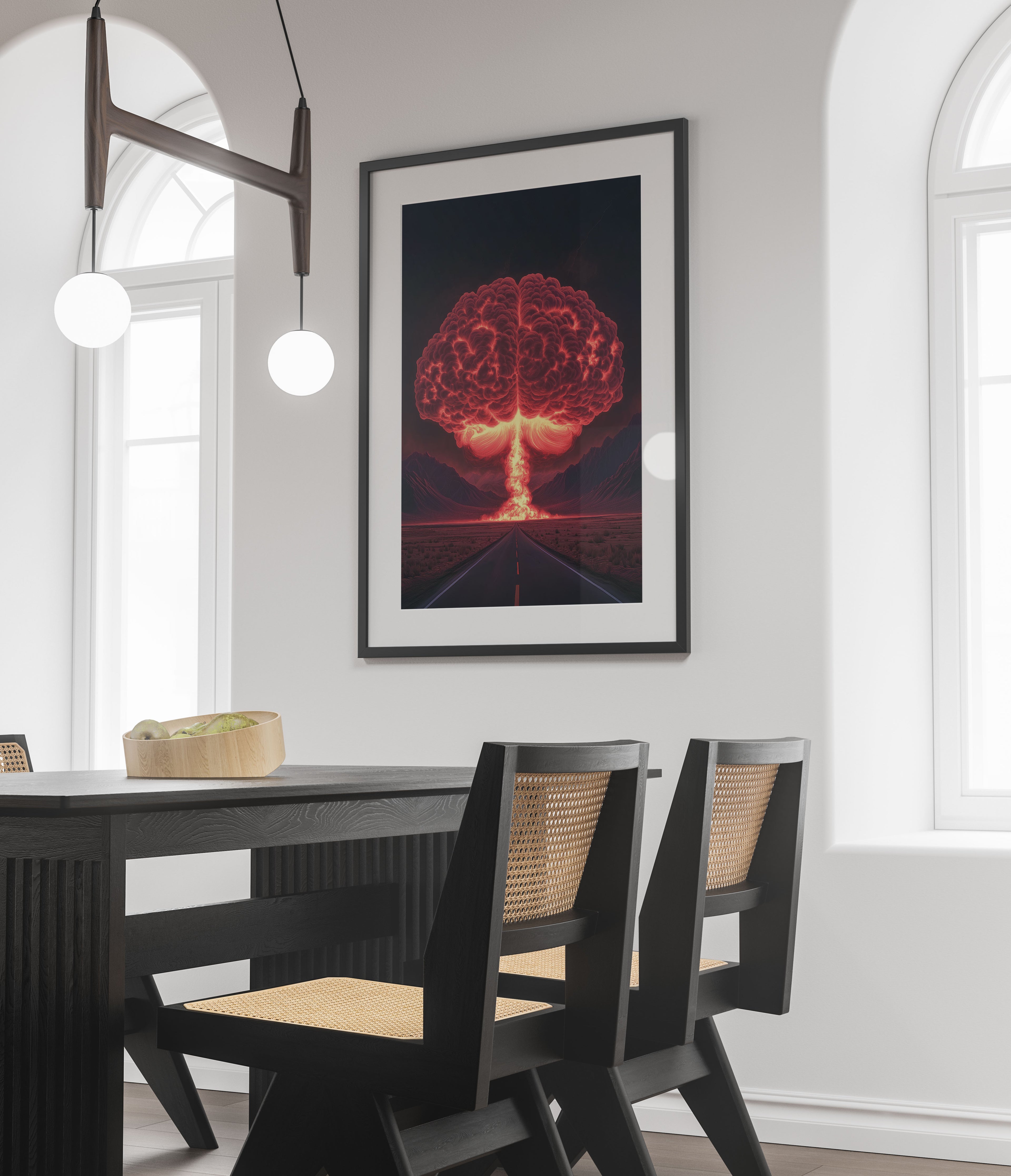 Brain Explosion Art Print - Surreal Wall Decor - Thought-Provoking