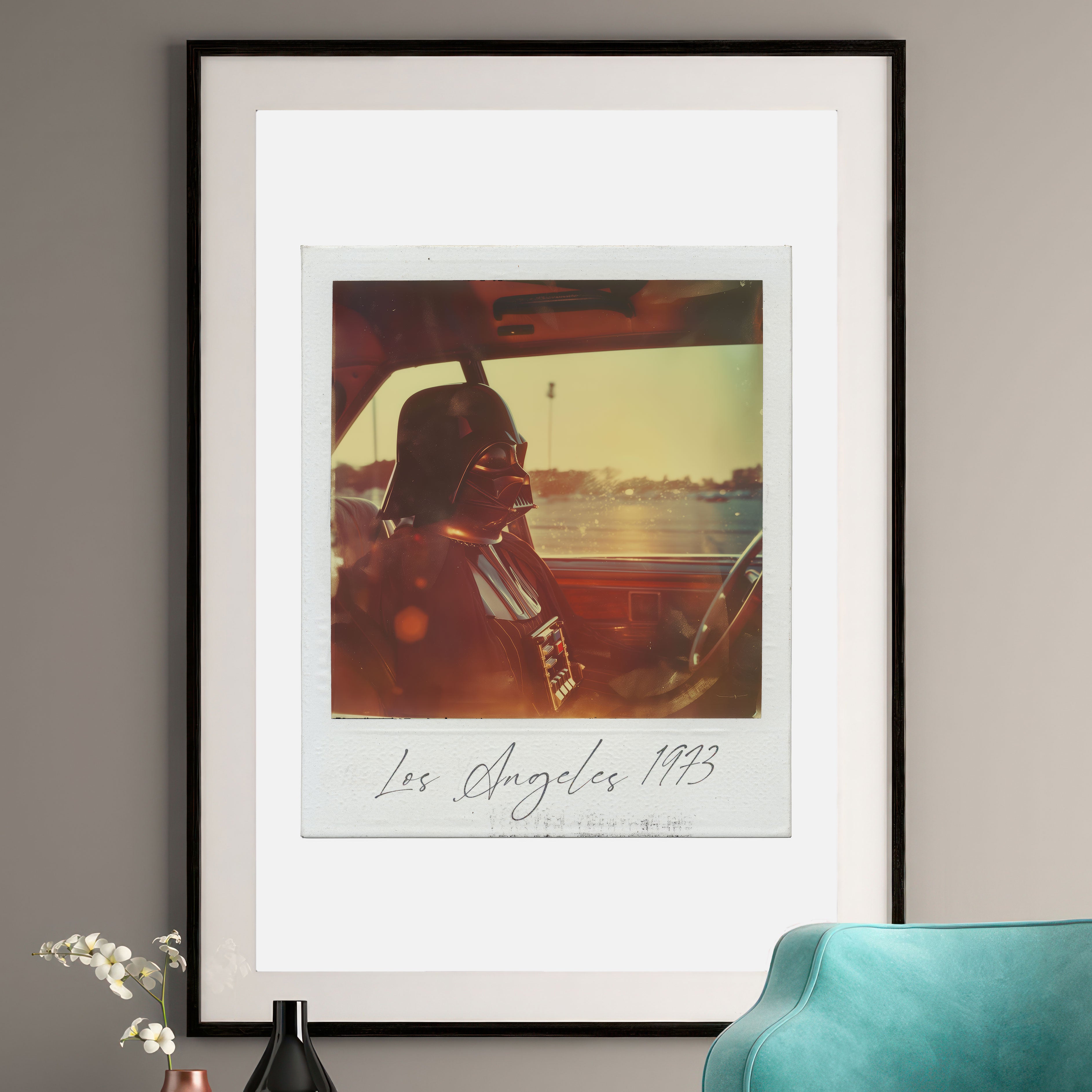 Darth Vader Poster - Los Angeles 1973 Polaroid - Sunset Drive