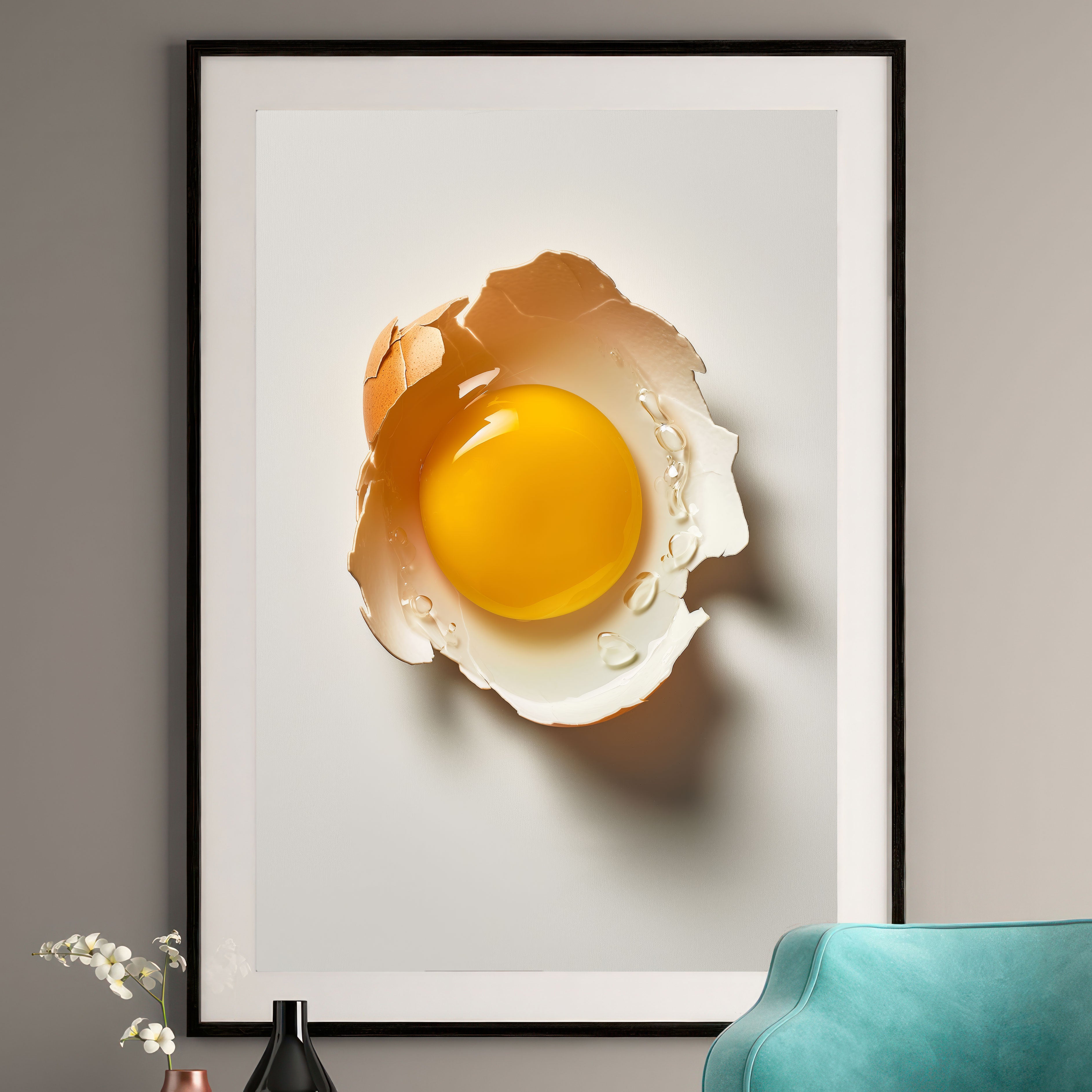 Minimalist Egg Art Print - Kitchen Wall Decor