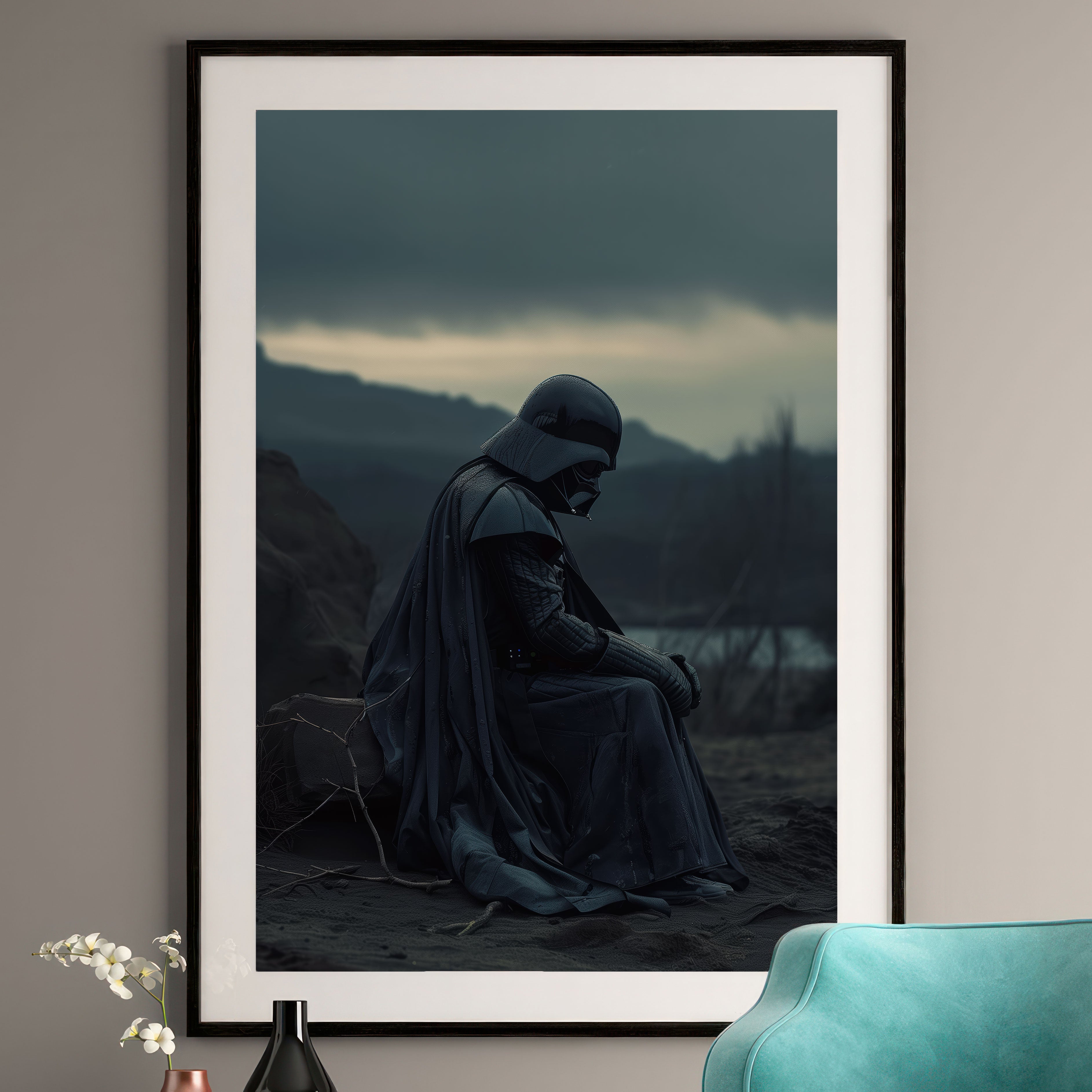 Melancholy Darth Vader Art Print - Star Wars Wall Art