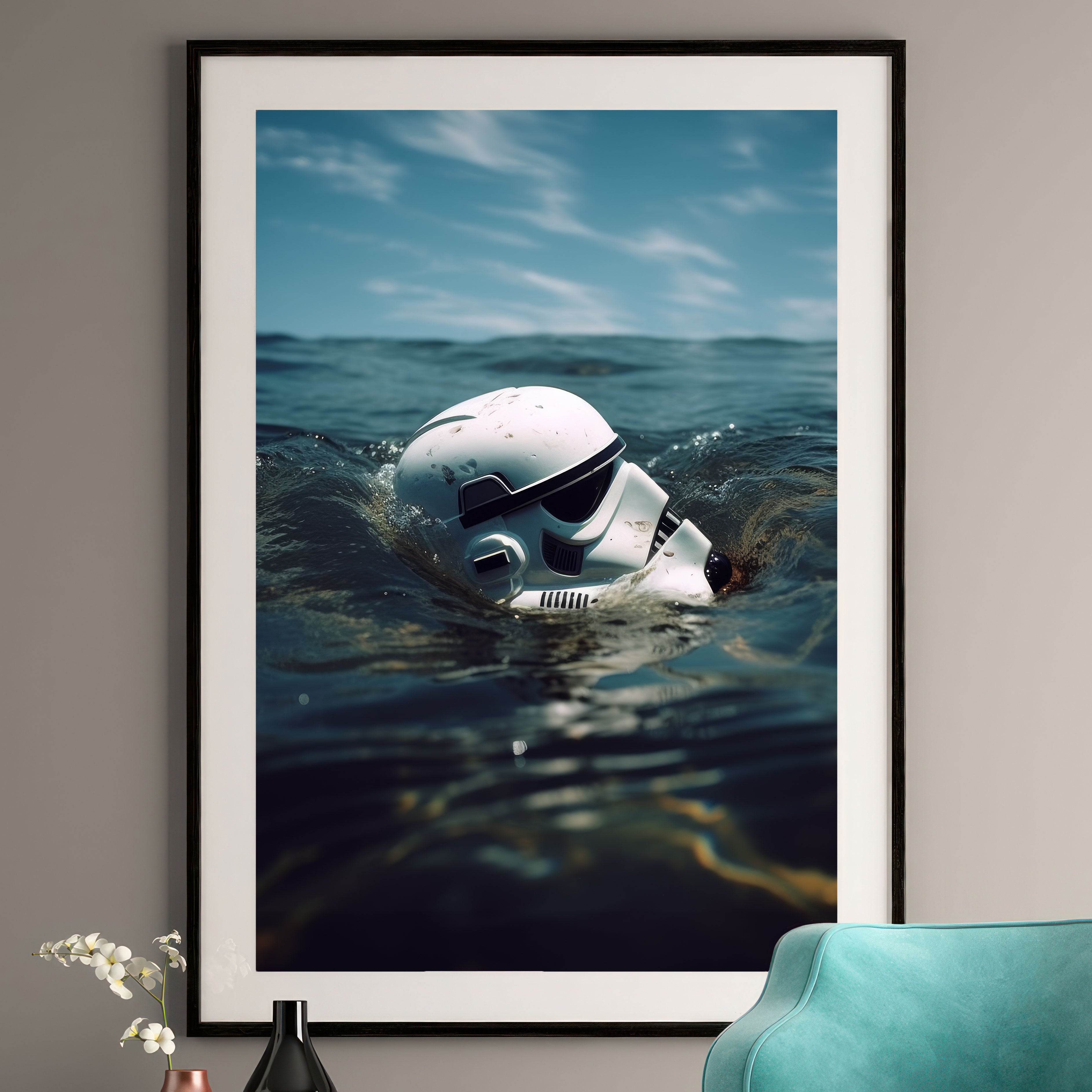 Stormtrooper Ocean Art Print - Star Wars Wall Art