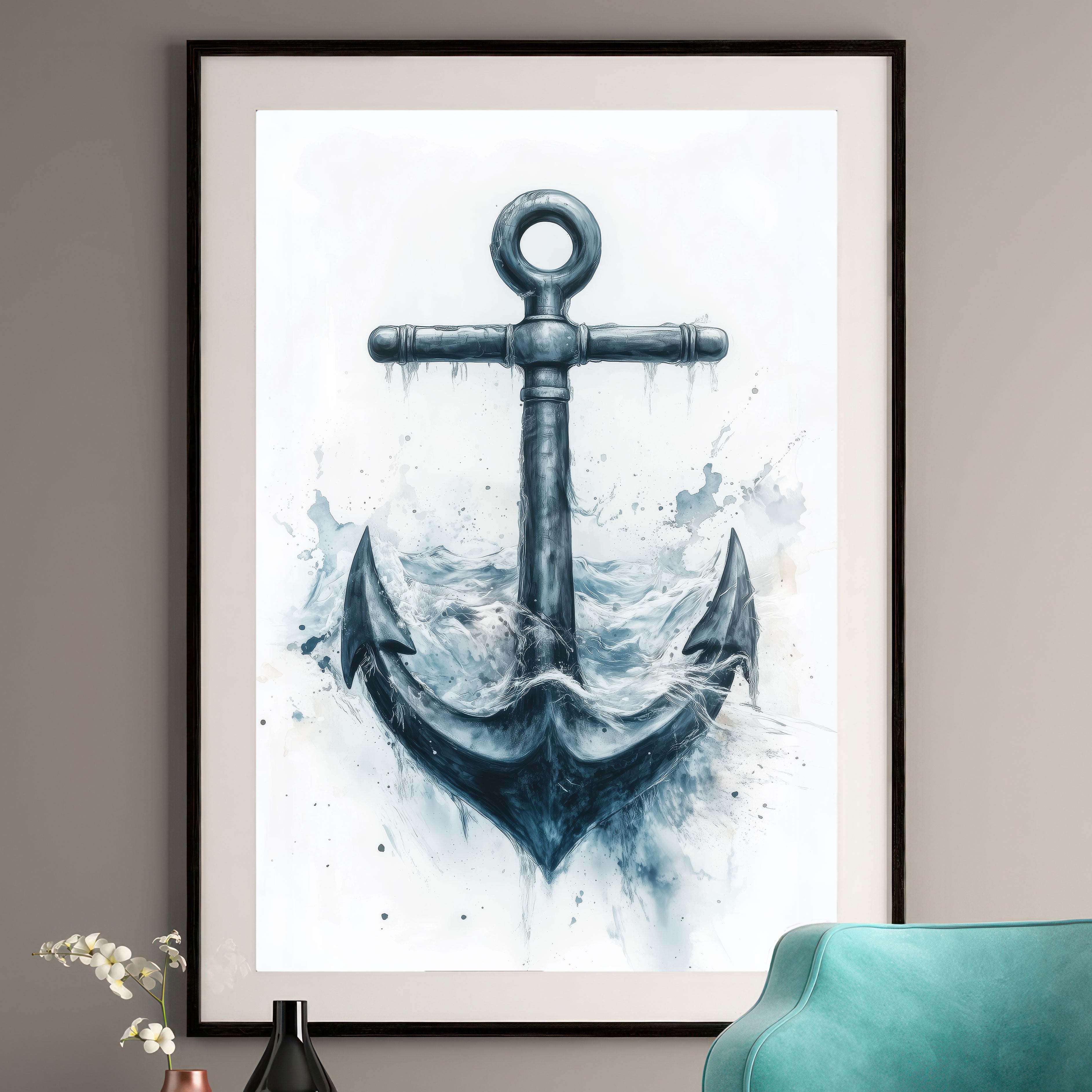 Anchor Art Print - Tempestuous Nautical Artwork