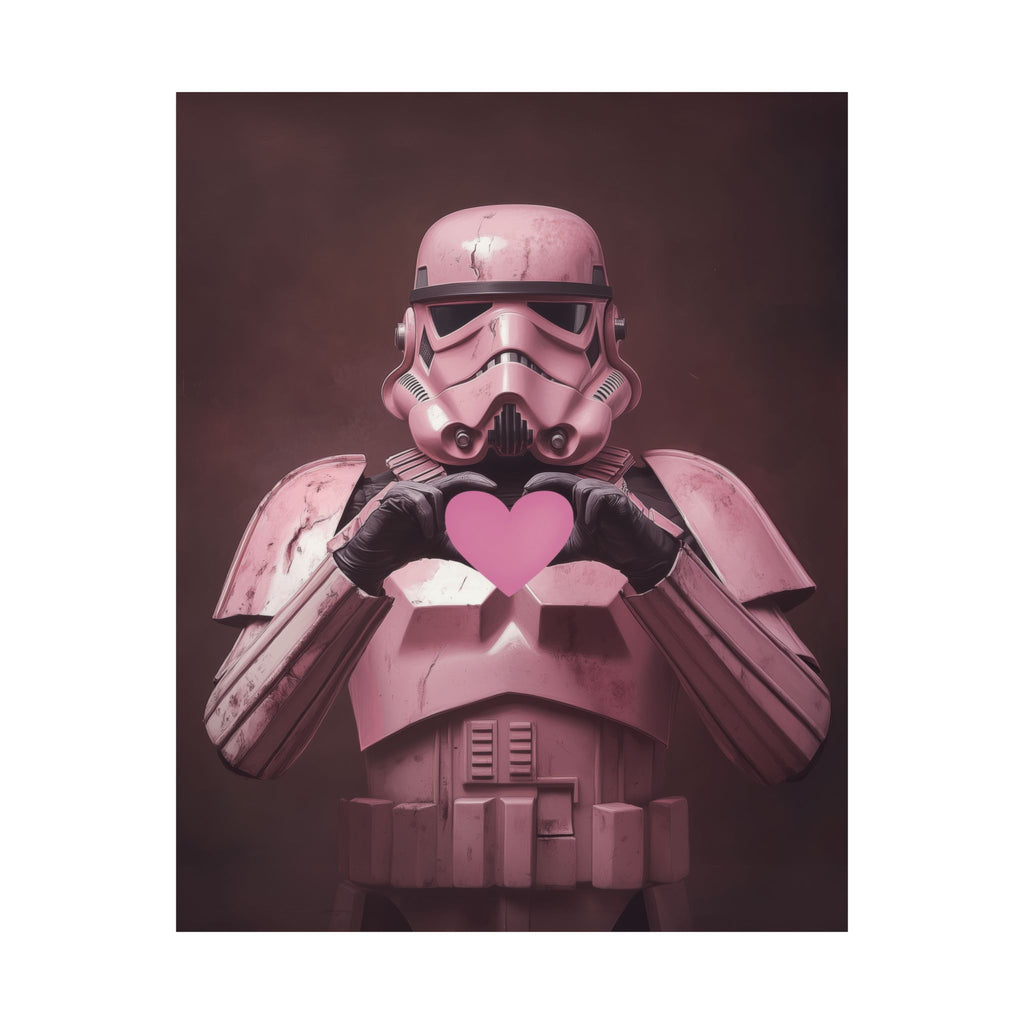 Stormtrooper Love Art Print – Pink Star Wars Decor