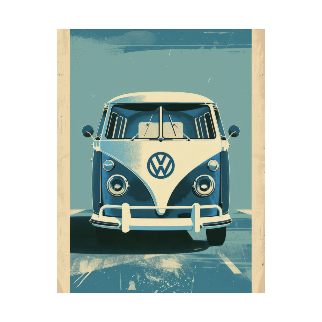 VW Bus Poster - Retro 1960s Van Art Print