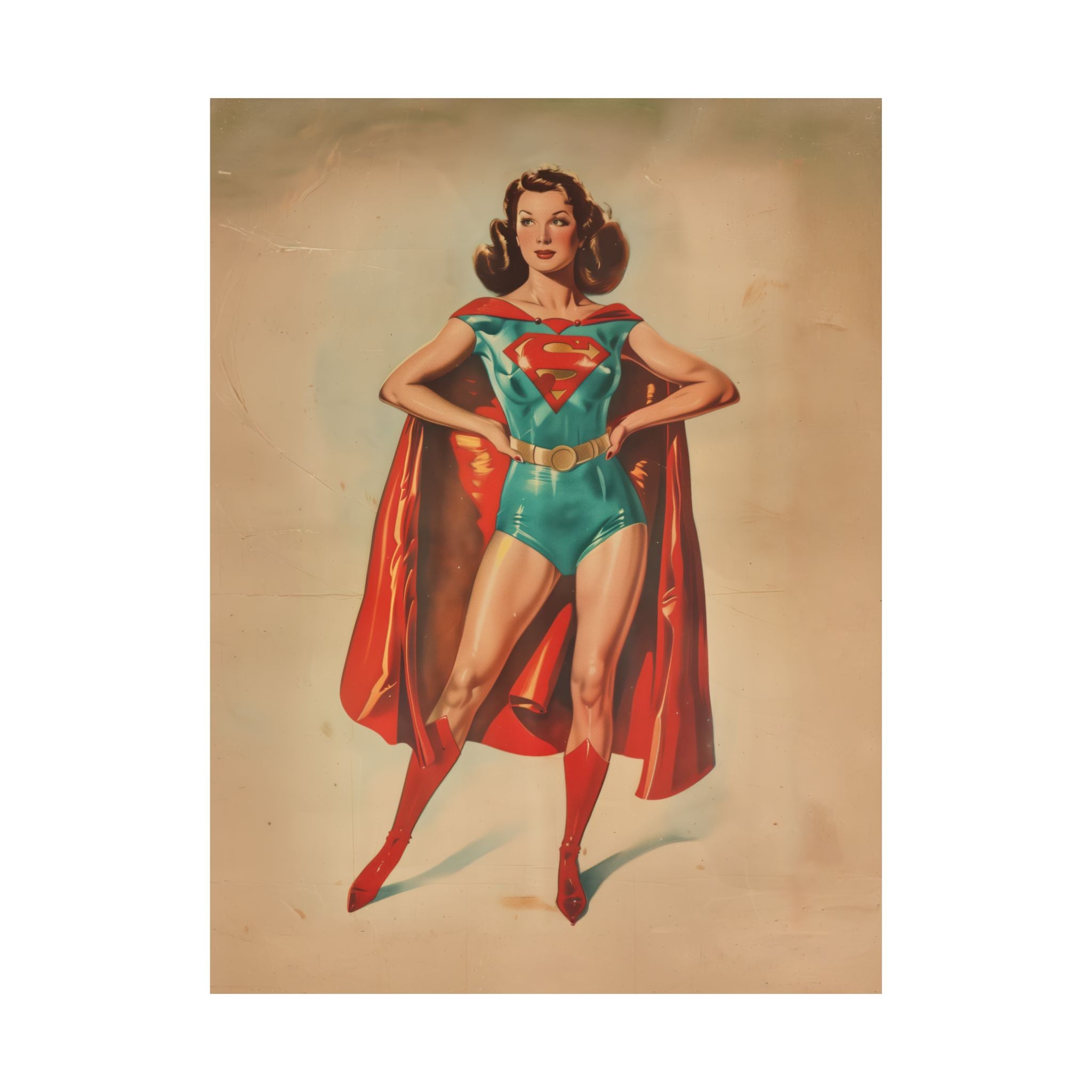 Superwoman Art Print - Vintage Pop Art Decor