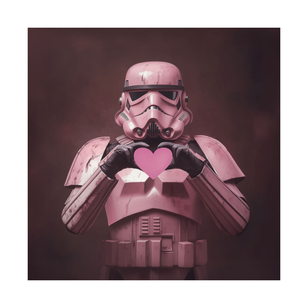 Stormtrooper Love Art Print – Pink Star Wars Decor