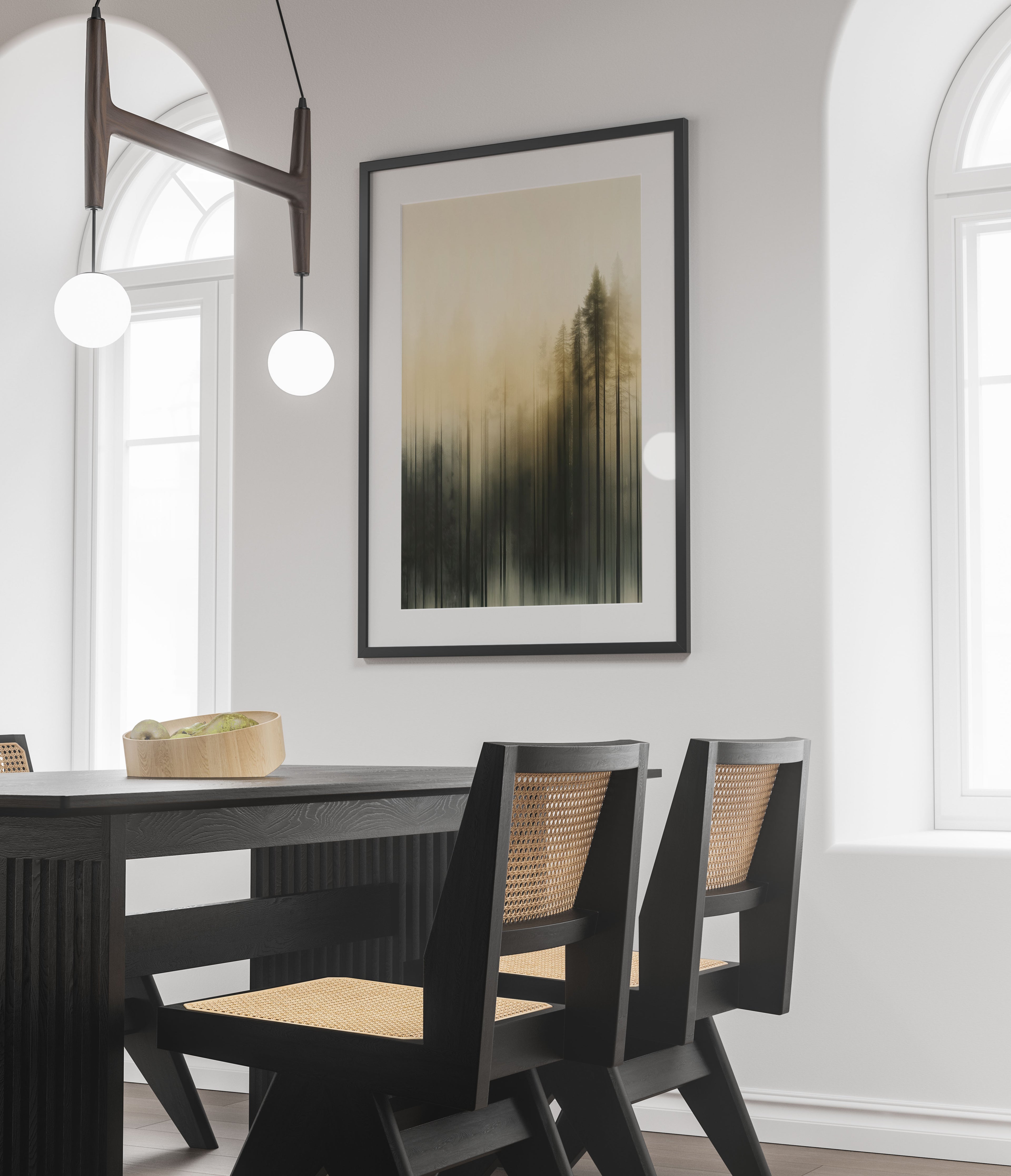 Misty Forest Art Print - Forest Wall Art