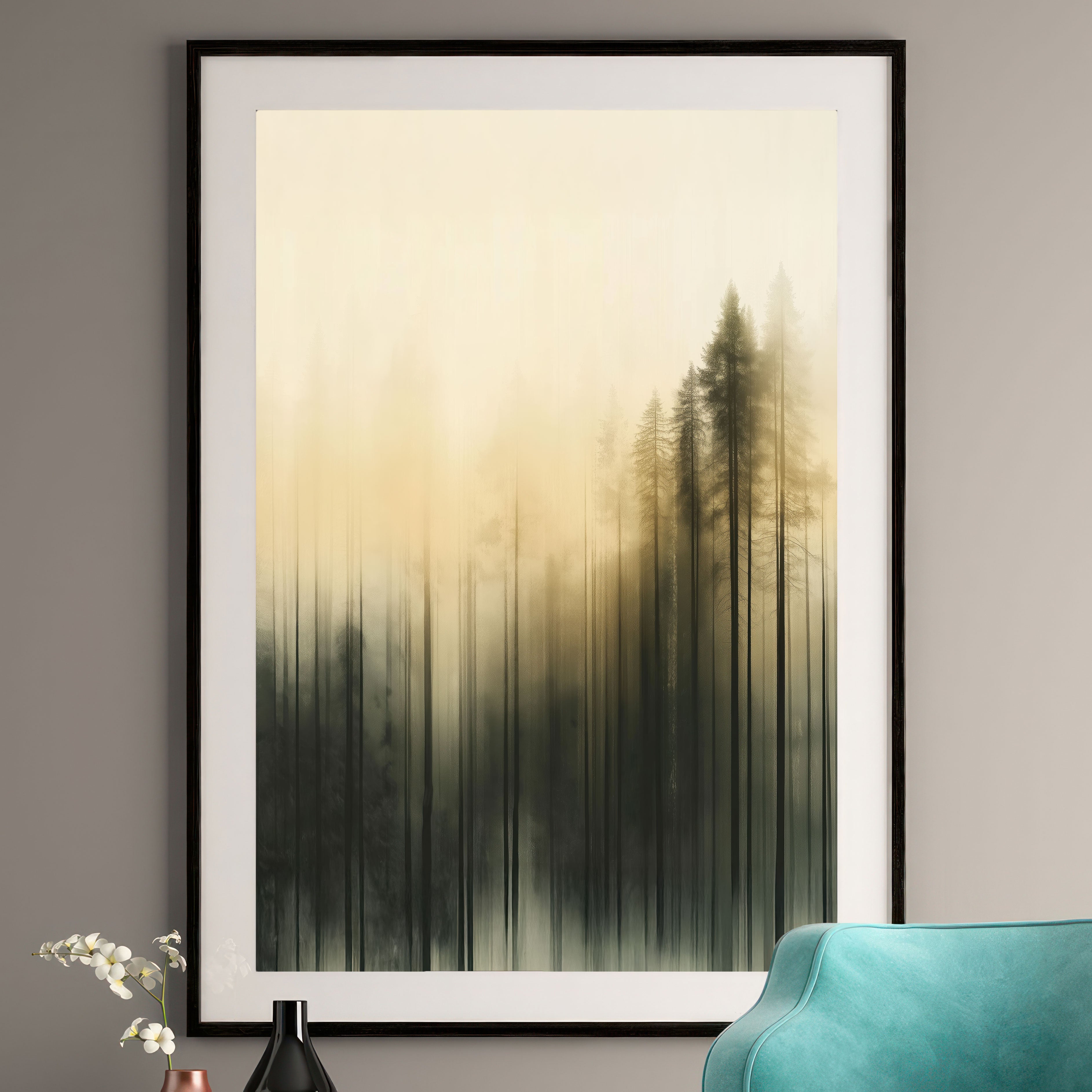 Misty Forest Art Print - Forest Wall Art