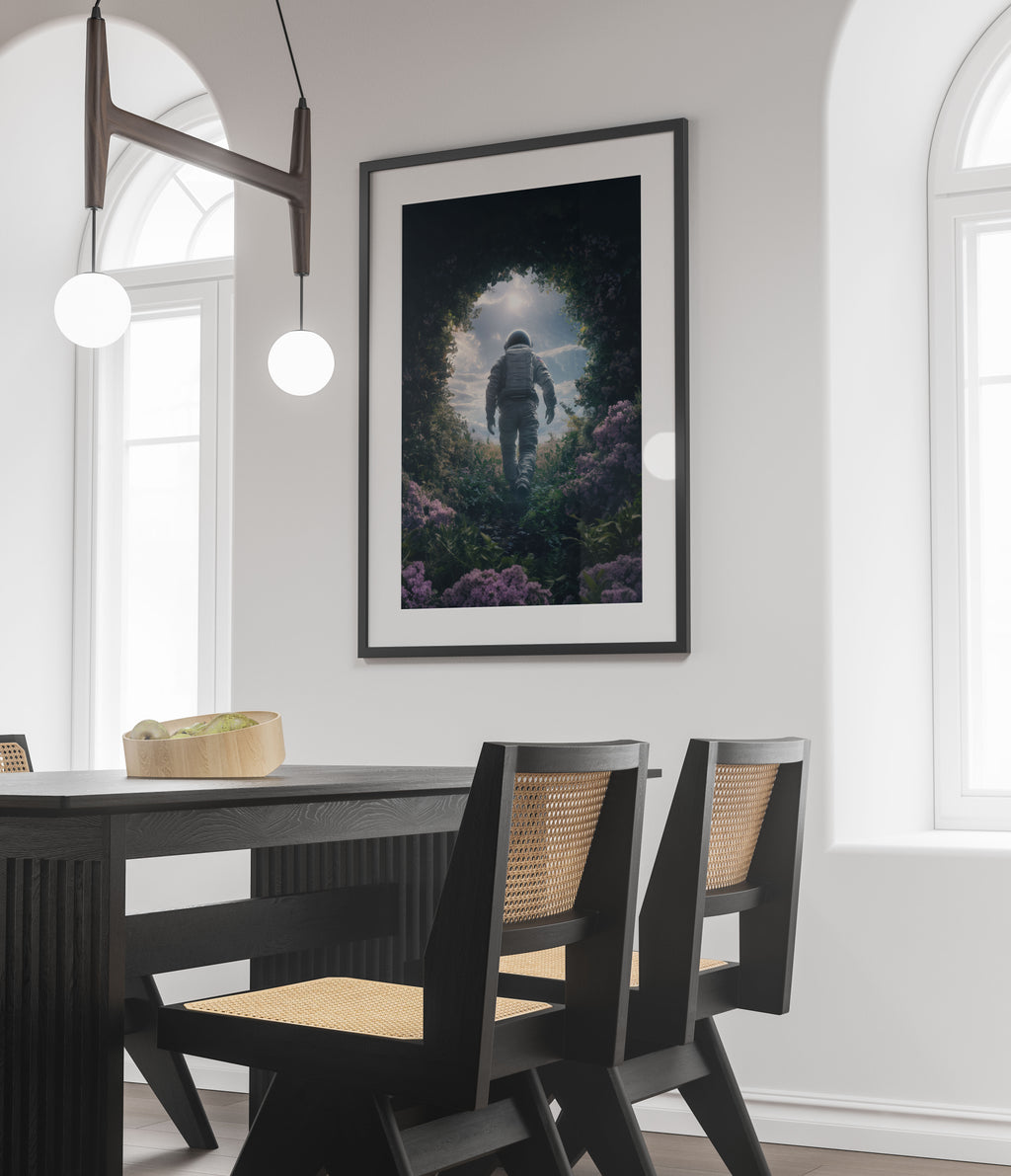 Astronaut Garden Art Print - Space Wall Art