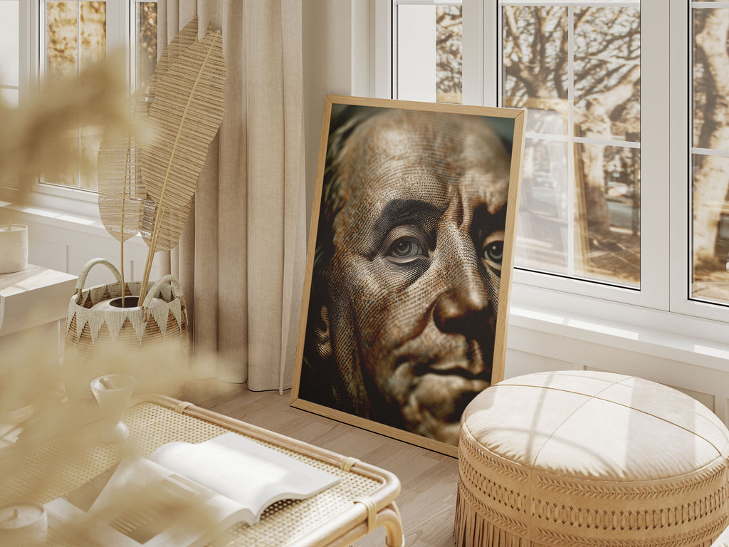 Ben Franklin Art Print - Hundred Dollar Bill Wall Art