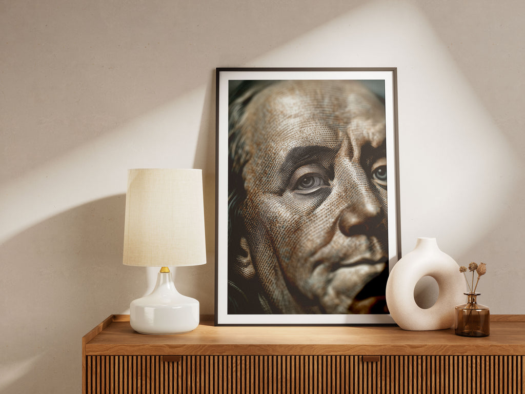 Ben Franklin Art Print - Hundred Dollar Bill Wall Art