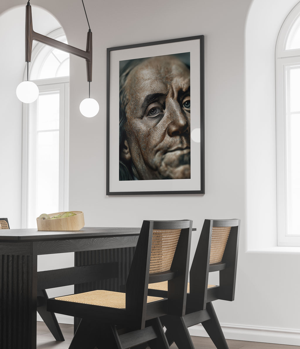 Ben Franklin Art Print - Hundred Dollar Bill Wall Art