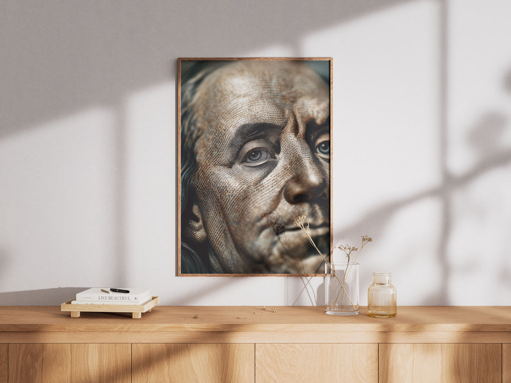 Ben Franklin Art Print - Hundred Dollar Bill Wall Art