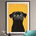 Black Pug Pop Art Print - Vibrant Dog Wall Art - Modern Pet Decor
