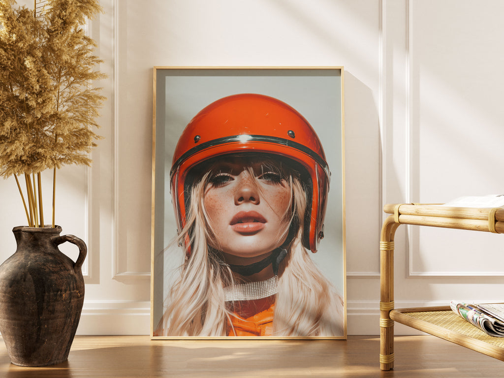 Retro Racer Art Print - 70s Inspired Wall Art - Boho Home Decor