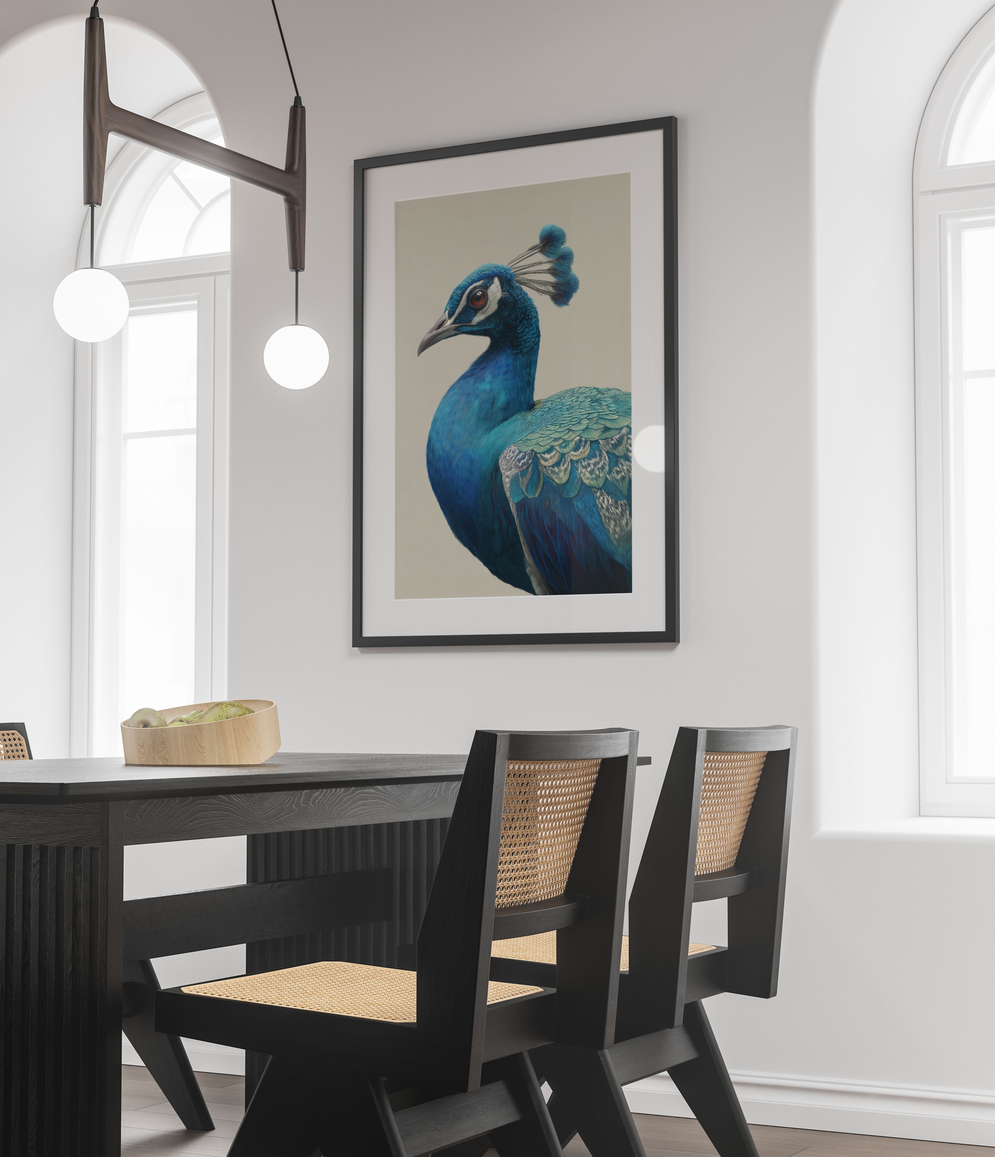 Peacock Portrait Print - Vibrant Wildlife Wall Art