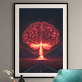 Brain Explosion Art Print - Surreal Wall Decor - Thought-Provoking