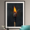Burning Match Macro Print - Unique Wall Art