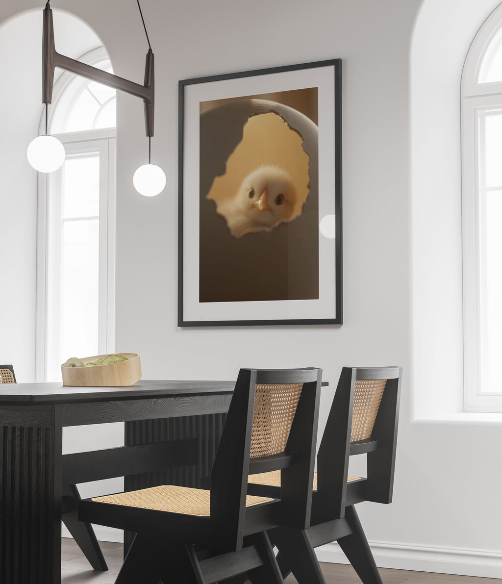 Baby Chick Hatchling Art Print – Newborn Farm & Nursery Decor