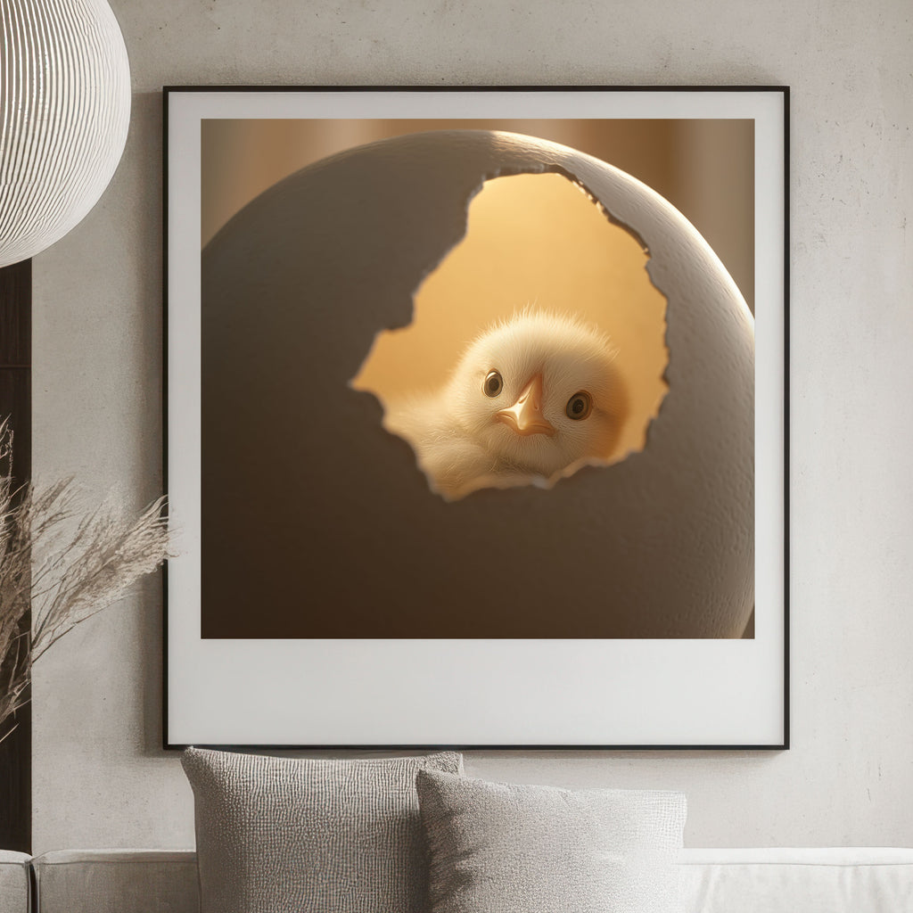 Baby Chick Hatchling Art Print – Newborn Farm & Nursery Decor