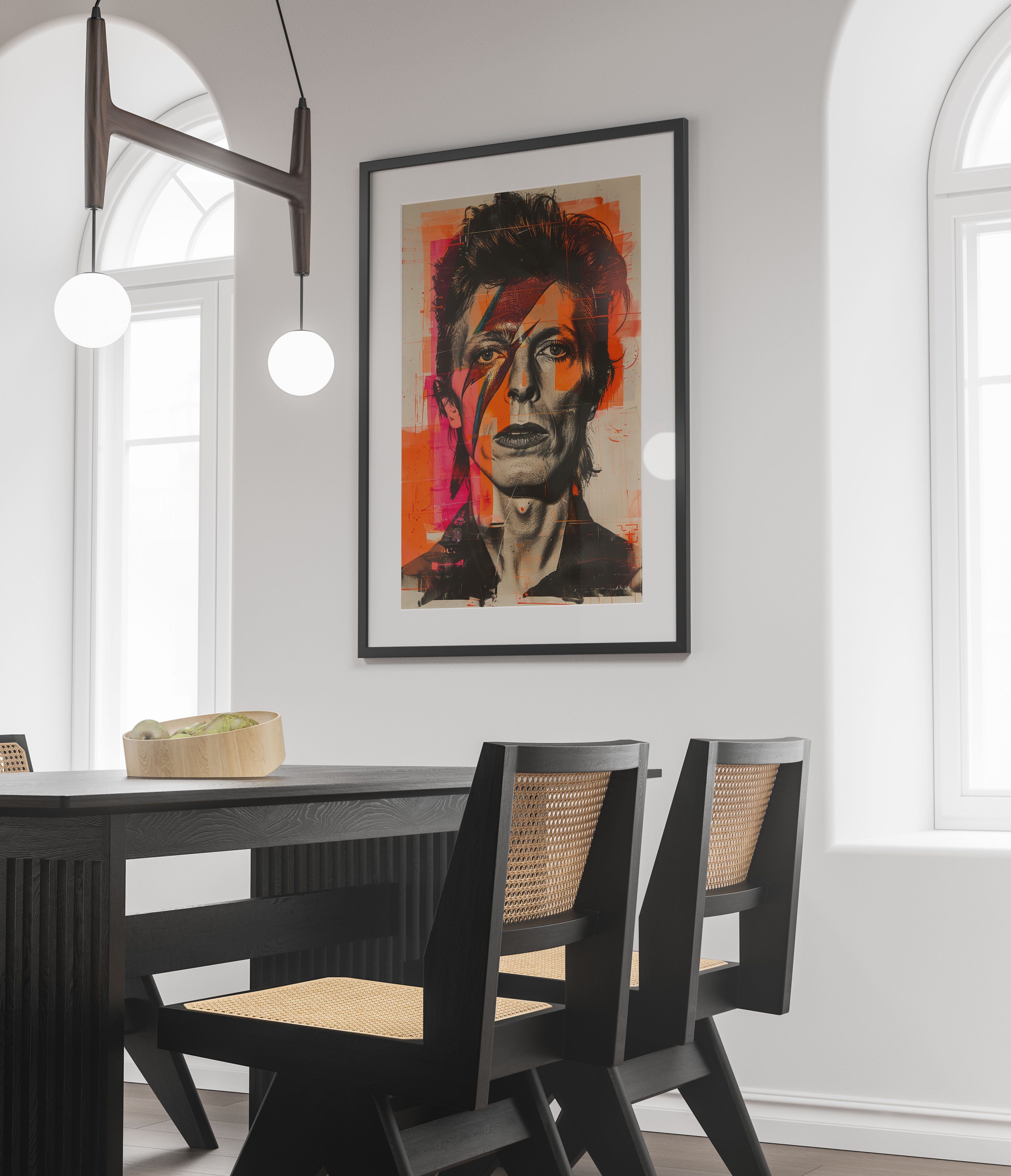 David Bowie Risograph Print - 70s Pop Art