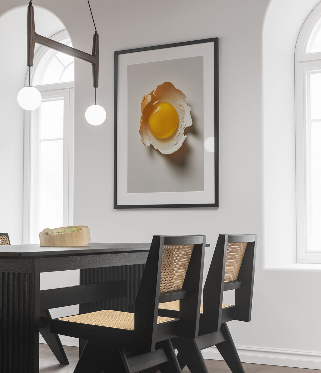 Minimalist Egg Art Print - Kitchen Wall Decor