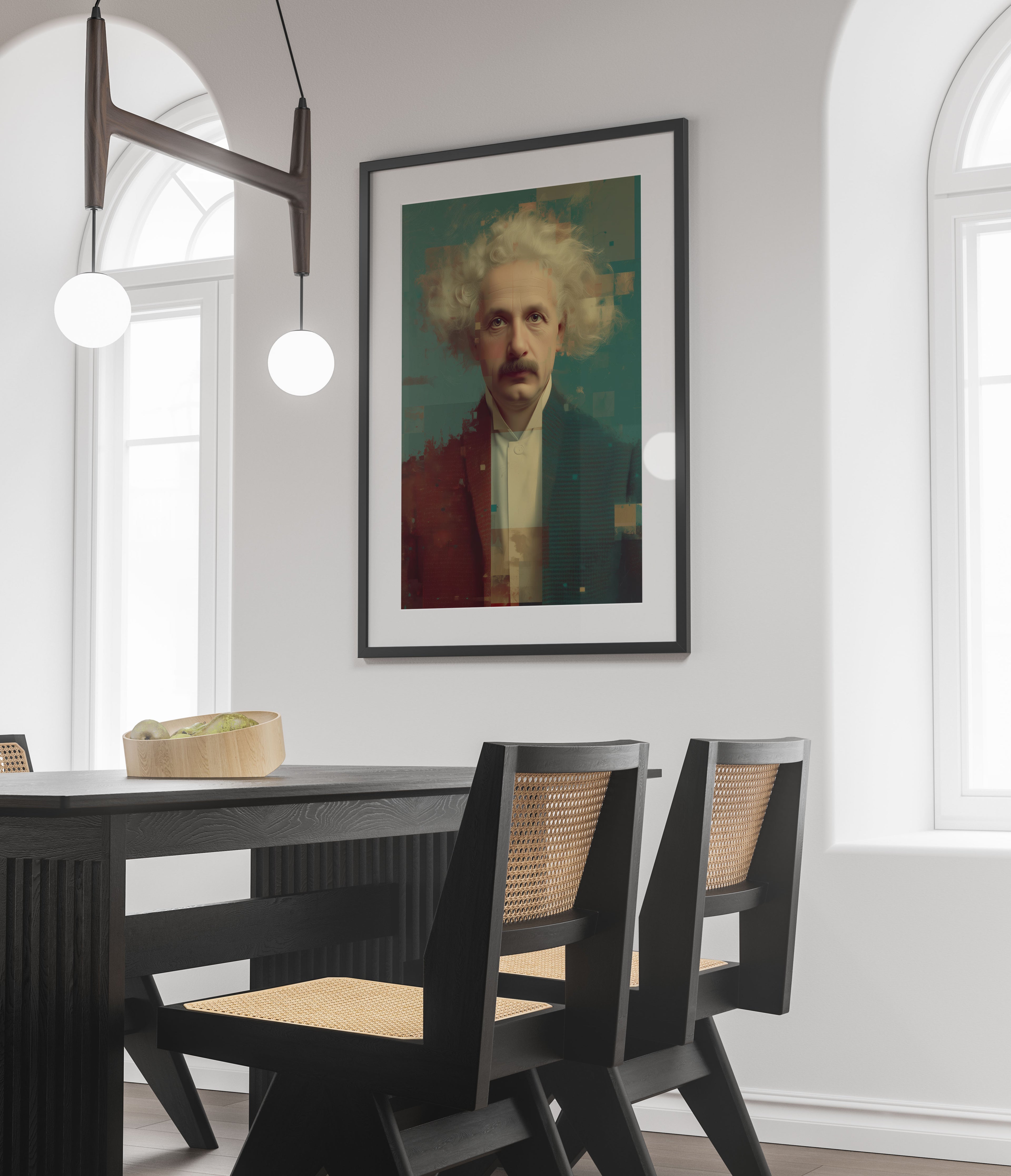 Einstein Art Print - Abstract Glitch Wall Decor