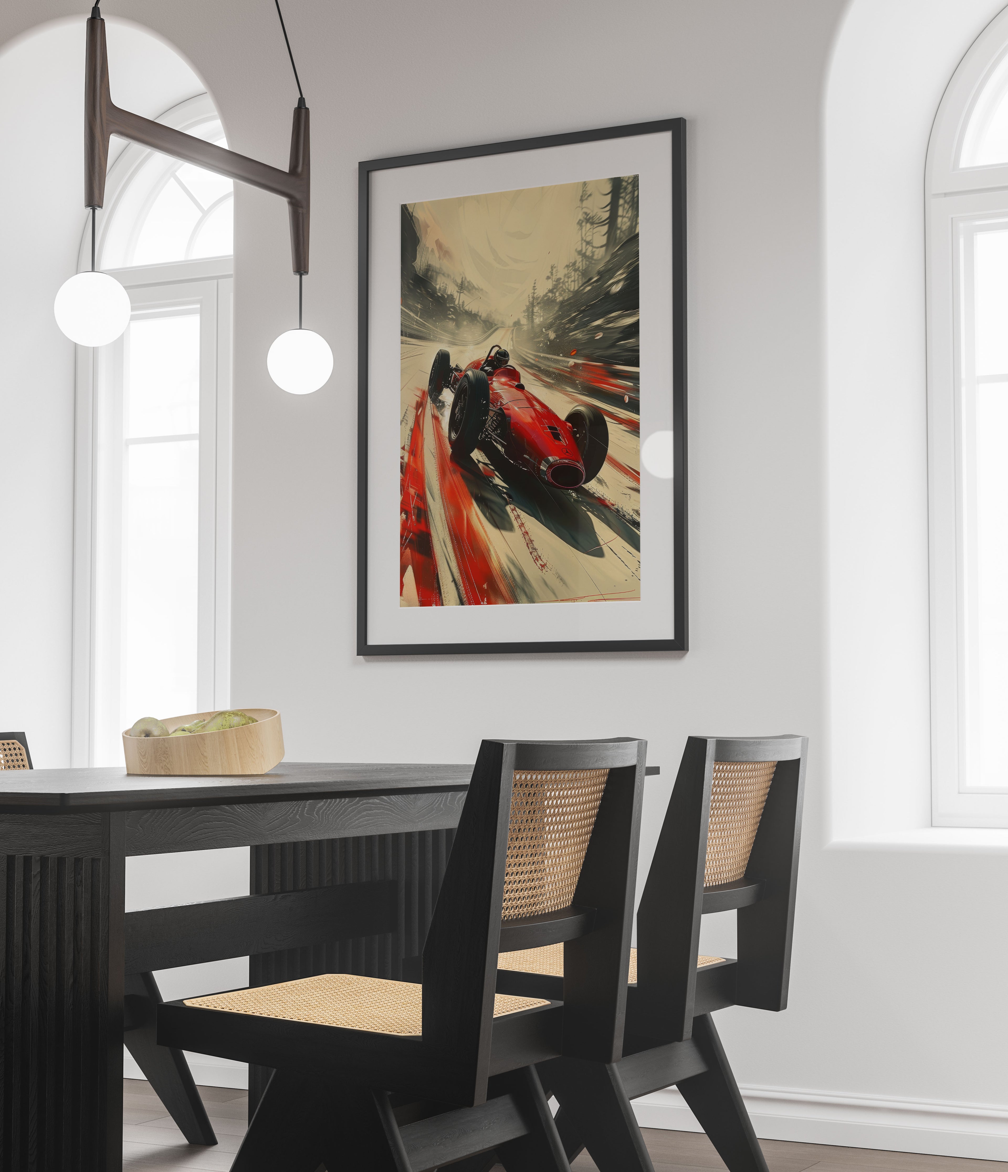Vintage Formula 1 Art Print - 1950s Mercedes Race Car