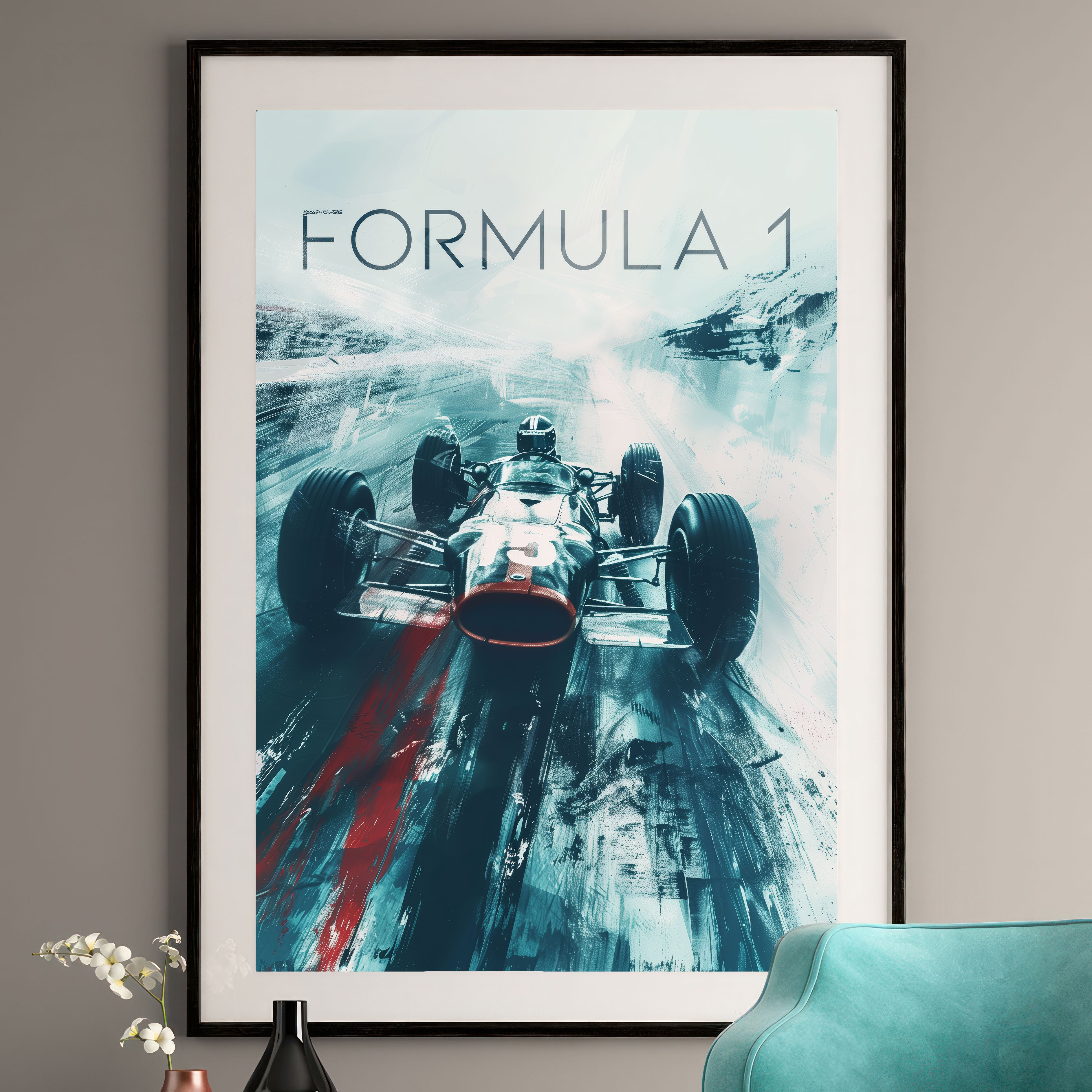 Vintage Formula 1 Art Print - Nostalgic Racing Decor