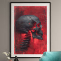 Gothic Skull Art Print - Dark Academia Wall Art