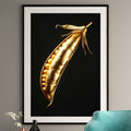 Golden Sweet Pea Art Print - Botanical Wall Art