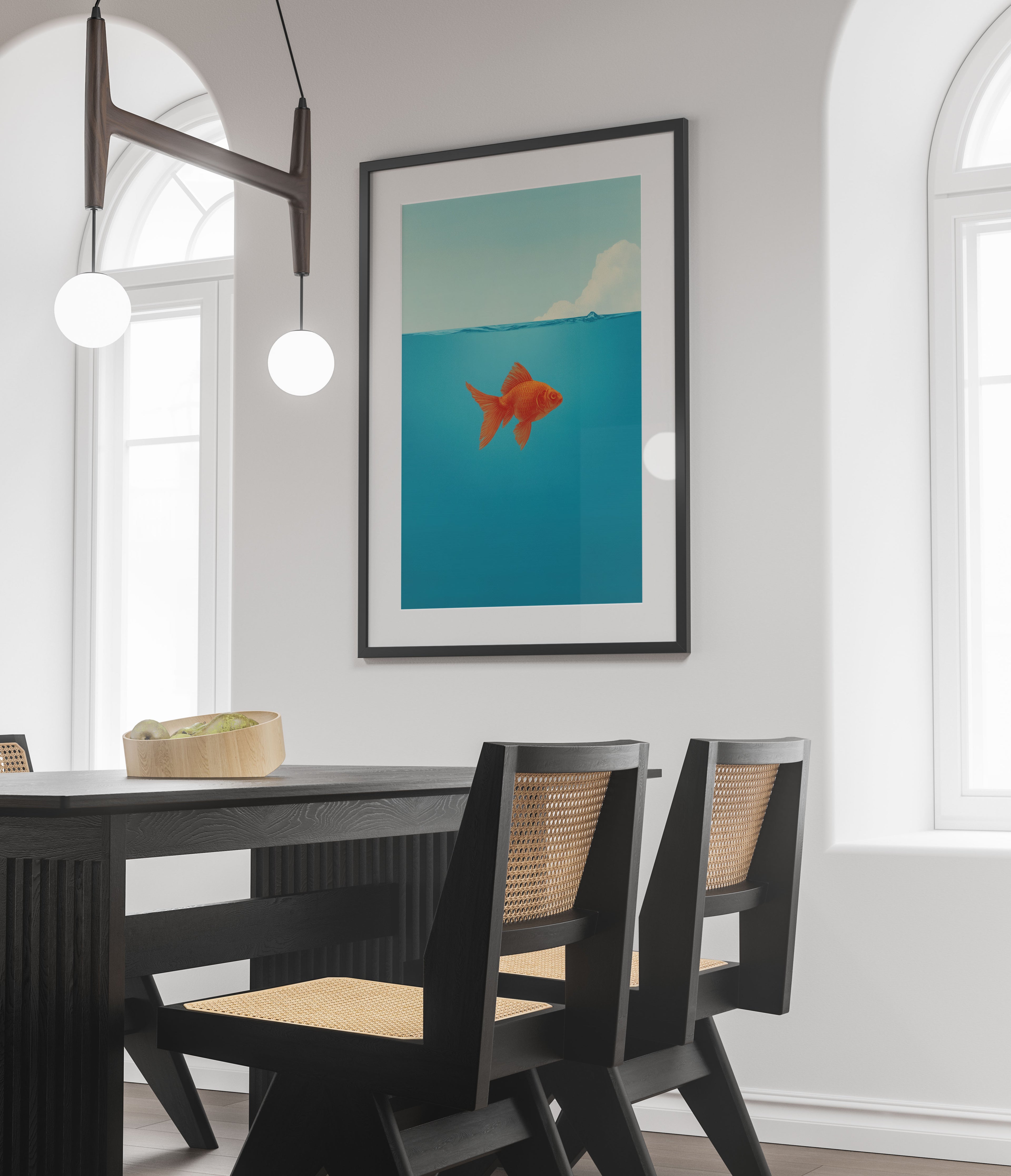 Goldfish Art Print - Minimalist Pop Art Wall Decor