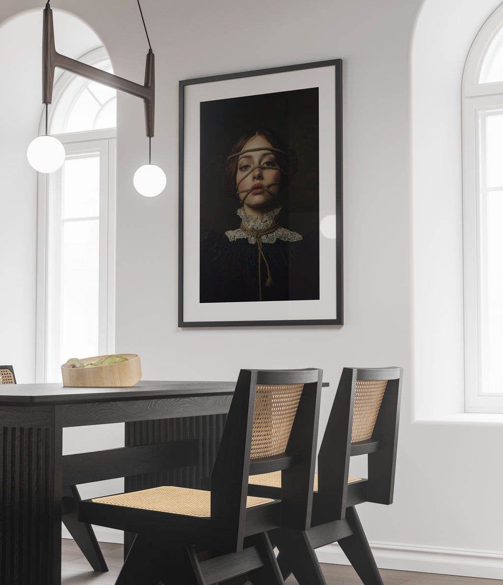 Renaissance Woman with Rope - Dark Art Print