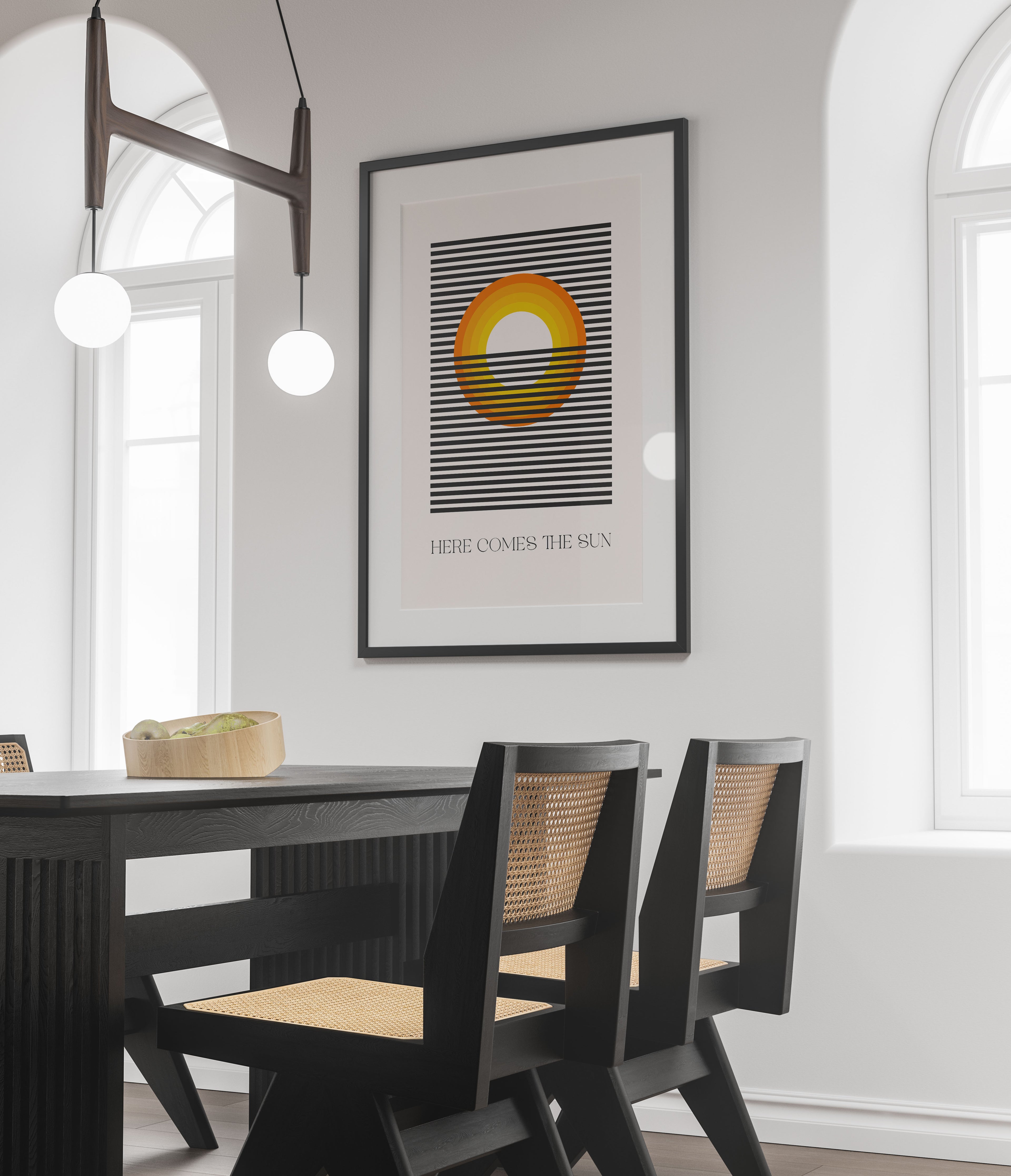 Here Comes The Sun Print - Mid Century Modern Wall Art