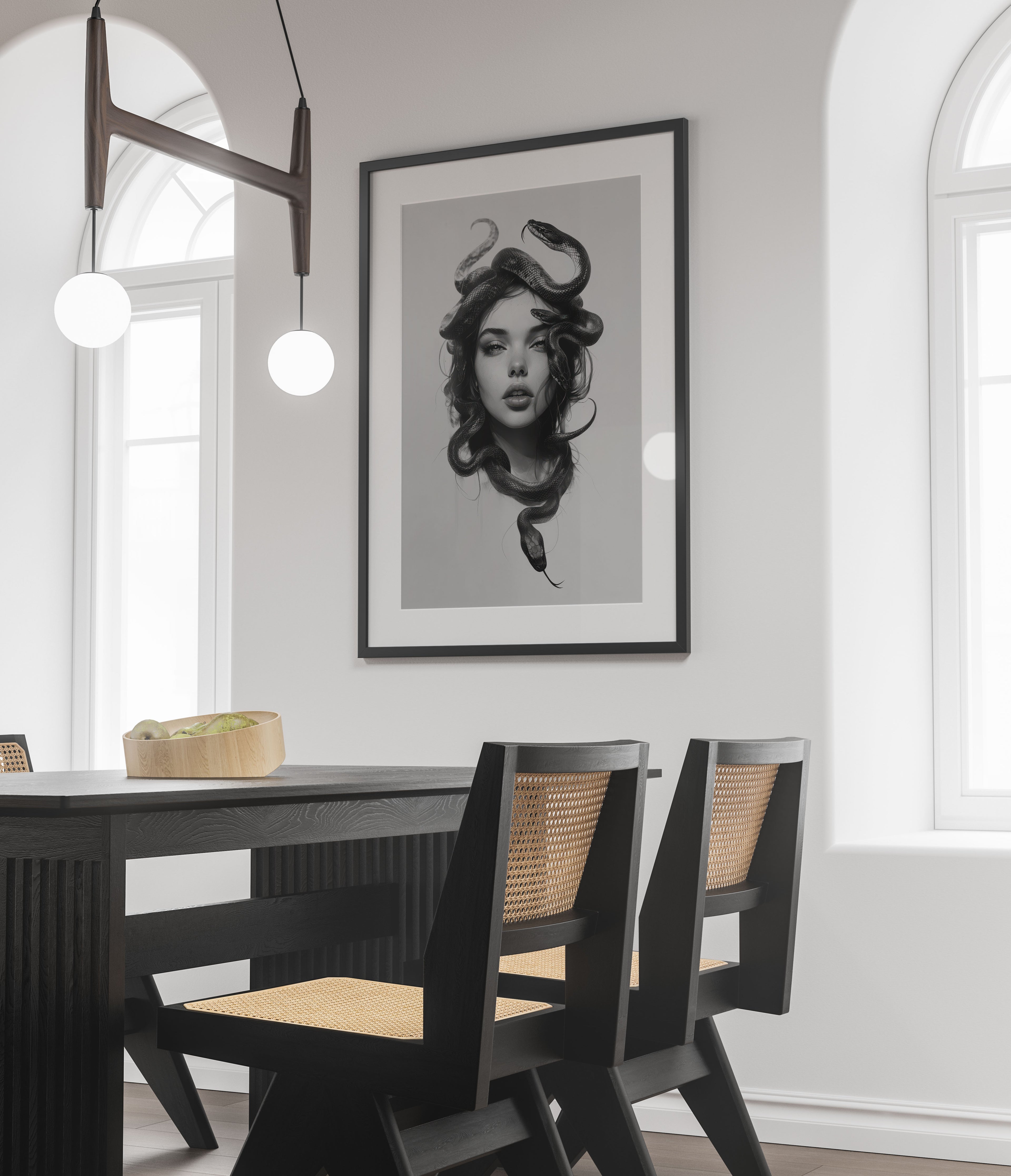 Medusa Portrait Art Print – Modern Mythology Decor
