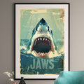 Jaws Poster - Vintage Movie Art Print