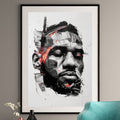 Abstract Lebron James Art Print - Basketball Decor