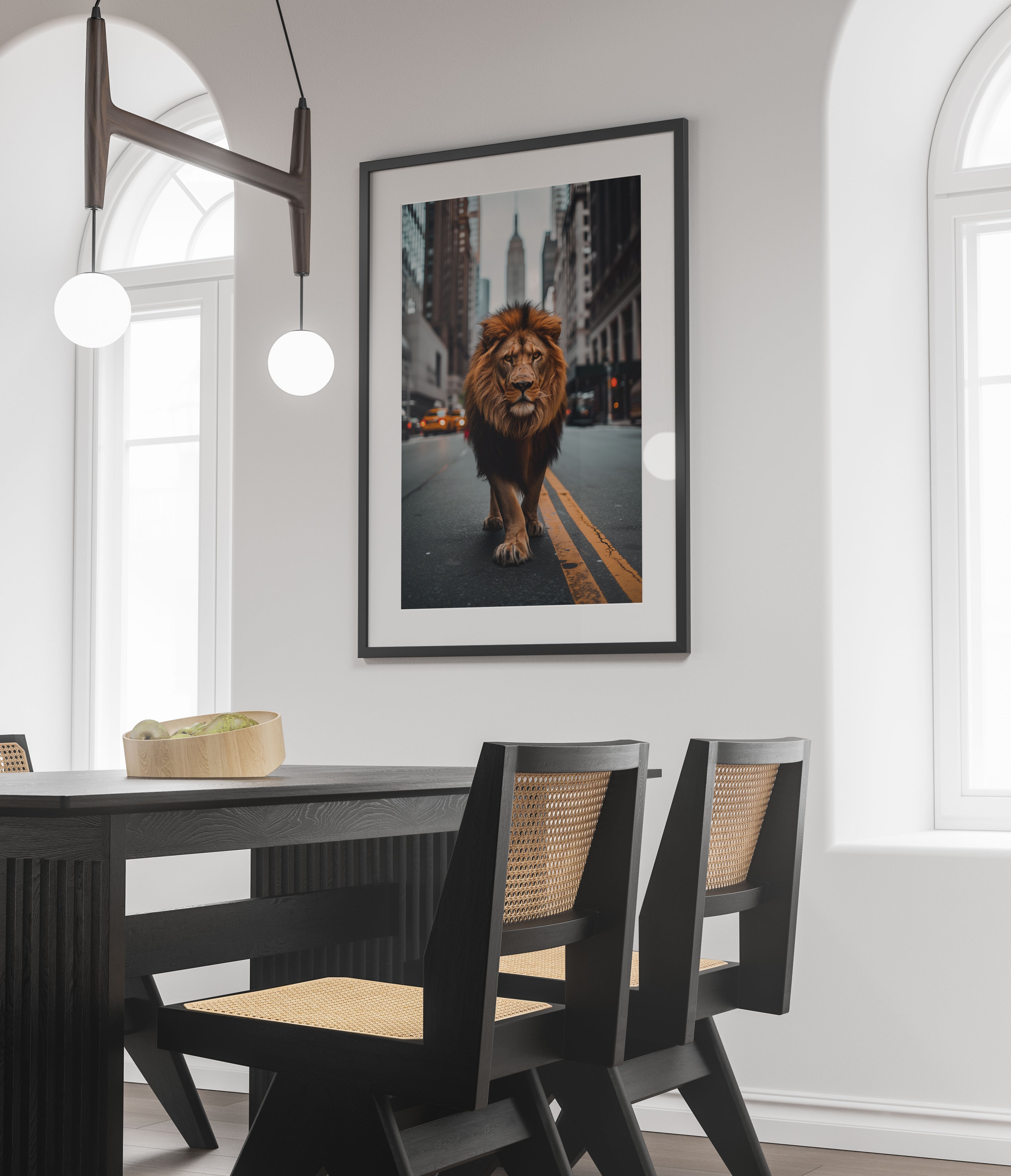 Lion in NYC Art Print - Urban Jungle Wall Art