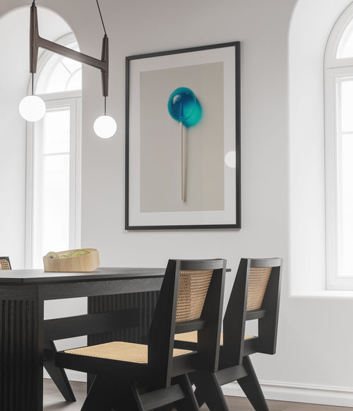 Blue Lollipop Art Print - Minimalist Kitchen Decor