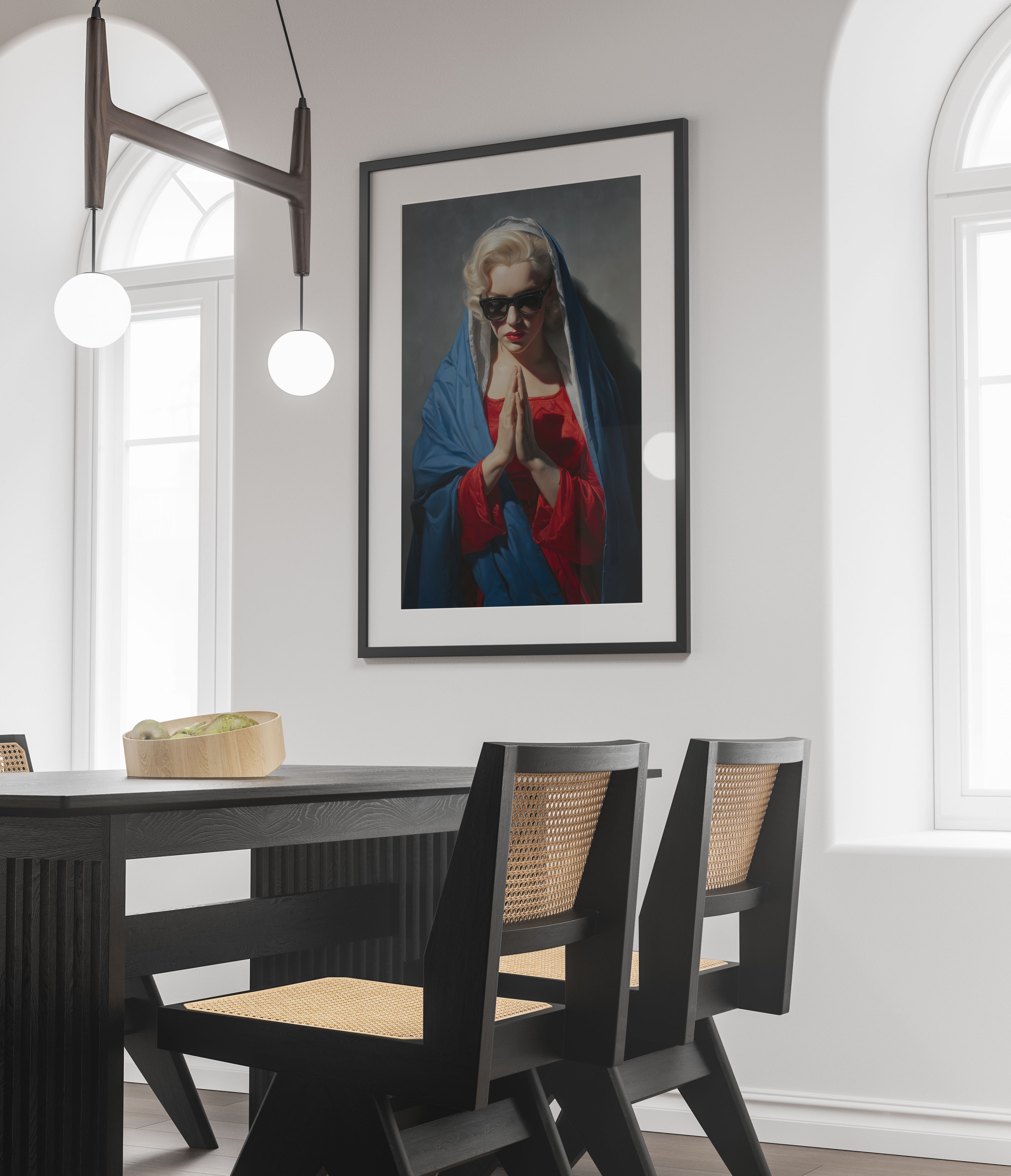 Modern Madonna Art Print - Contemporary Religious Wall Art - Vintage Pop Culture Portrait