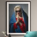 Modern Madonna Art Print - Contemporary Religious Wall Art - Vintage Pop Culture Portrait