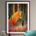 Mosaic Fox Art Print - Enchanted Forest Fantasy Decor