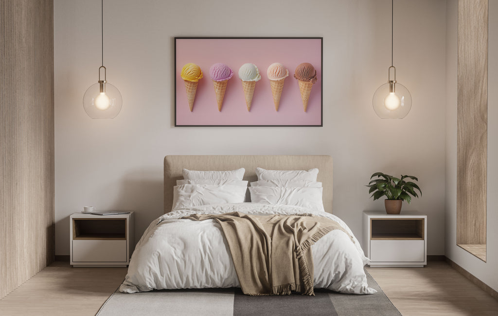 Ice Cream Cone Art Print - Summer Vibes Wall Art