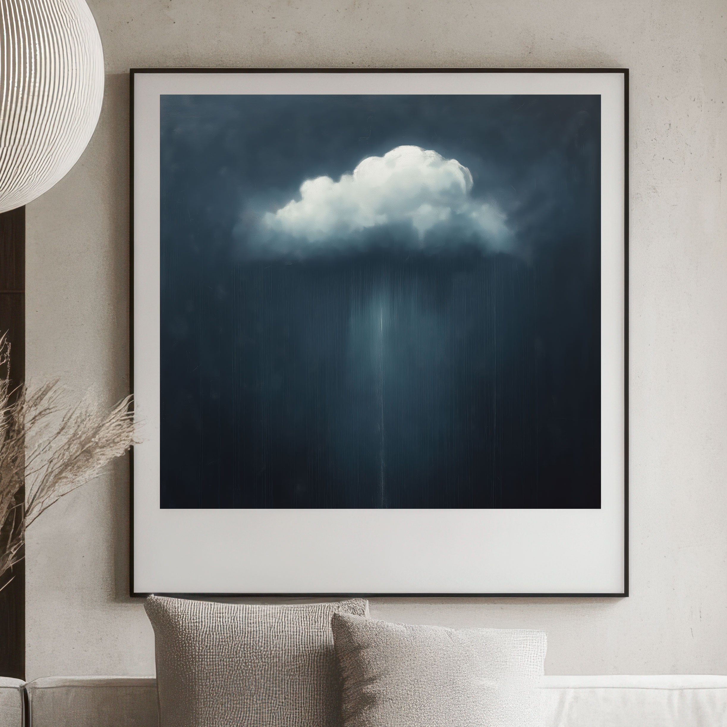 Luminous Cloud Print - Dark Atmospheric Wall Art