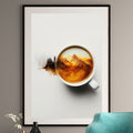 Mountain Range Coffee Art Print - PNW Inspired Wall Art
