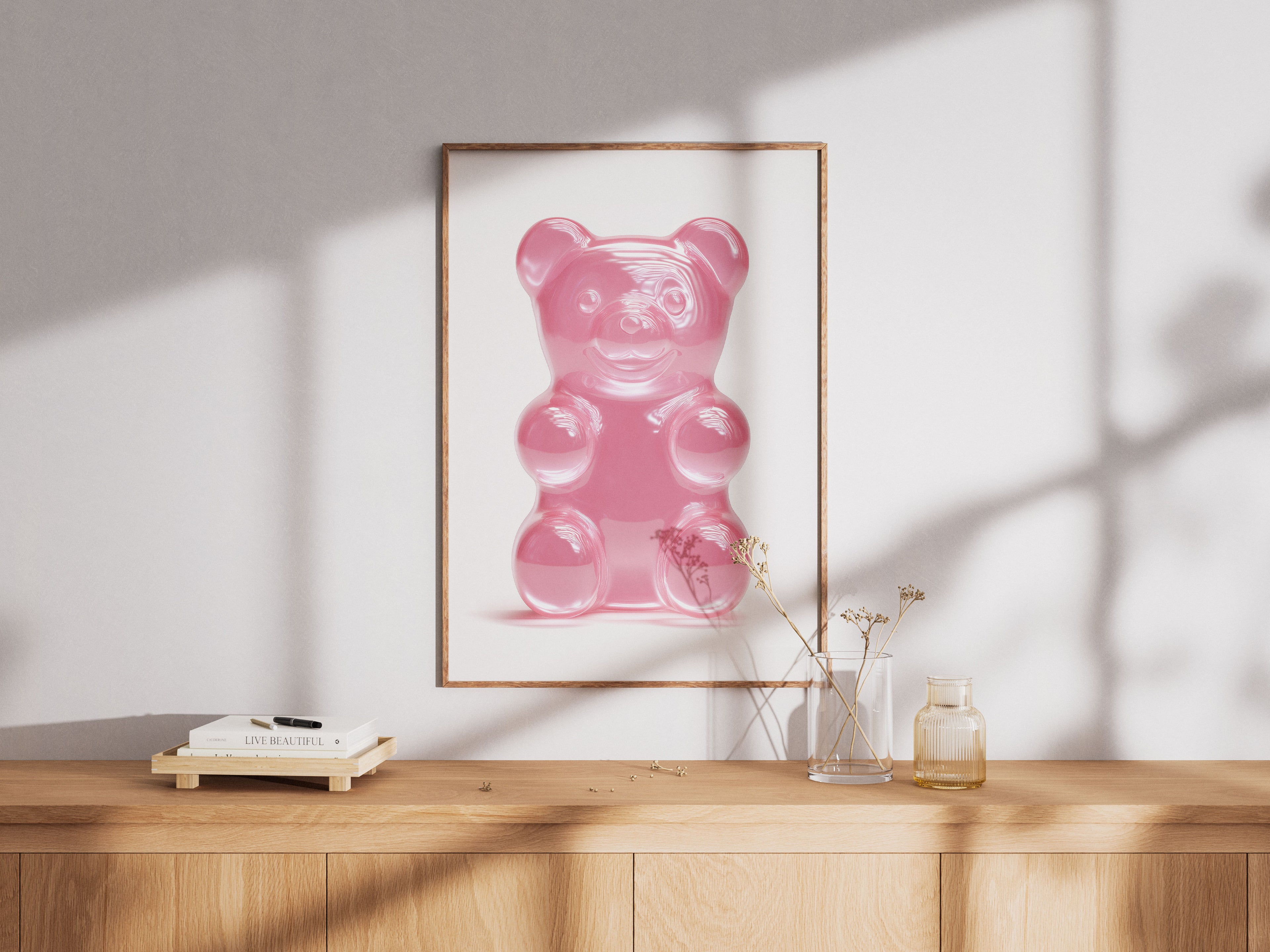 Gummy Bear Art Print - Pop Art Wall Decor - Y2K Aesthetic Art