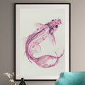 Pink Koi Fish X-Ray Art Print