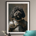 Majestic Poodle Knight Art Print - Whimsical Dog Wall Decor