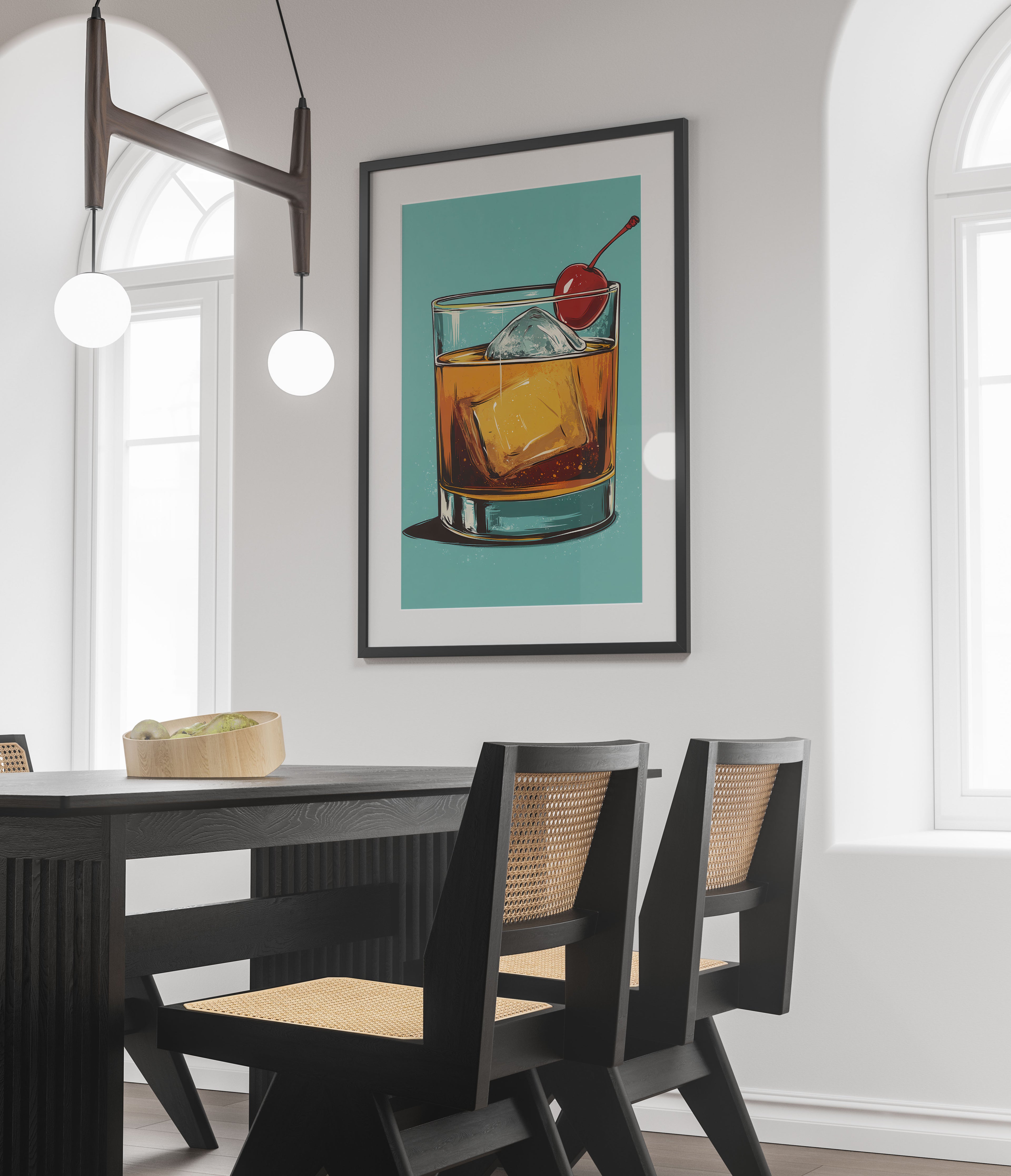 Old Fashioned Cocktail Art Print - Bar Art